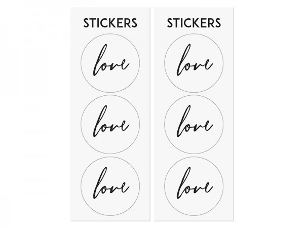 6 Geschenktüten mit Love-Sticker 3