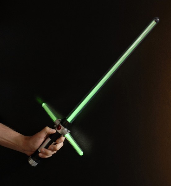 2 Stück Aufblasbare Lichtschwerter 85 cm Laserschwerter Licht Laser-Schwert Rot 