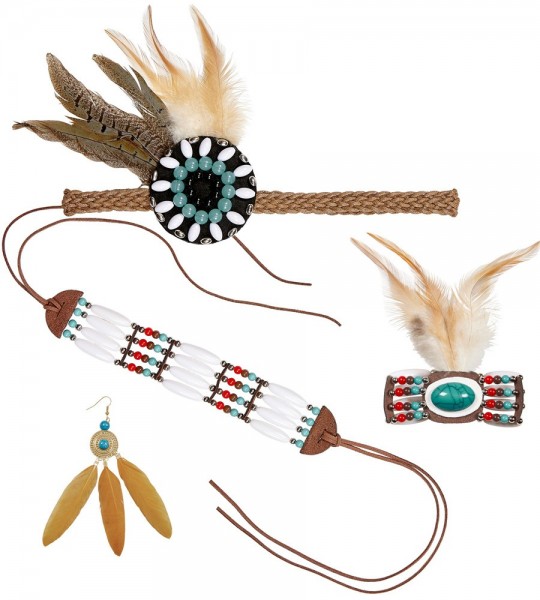 4-piece Indian jewelry set