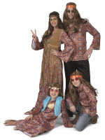 Oversigt: Hippieskjorte Marvin drengekostume