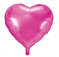Globo foil corazón rosa fucsia 45cm