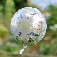 Ballon en aluminium d'anniversaire coloré Beetle Parade