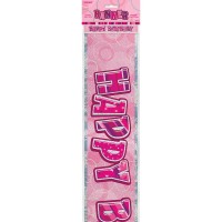 Anteprima: Compleanno rosa Glitter Dream Party Banner