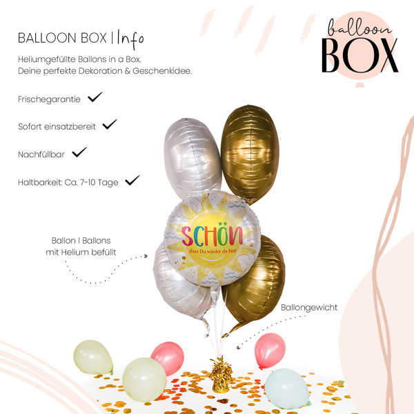 Heliumballon in der Box Schön, dass du wieder da bist 3
