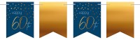 60-års fødselsdag vimpelkæde 6m Elegant blå