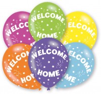 Anteprima: Set di 6 palloncini Welcome Home colorati