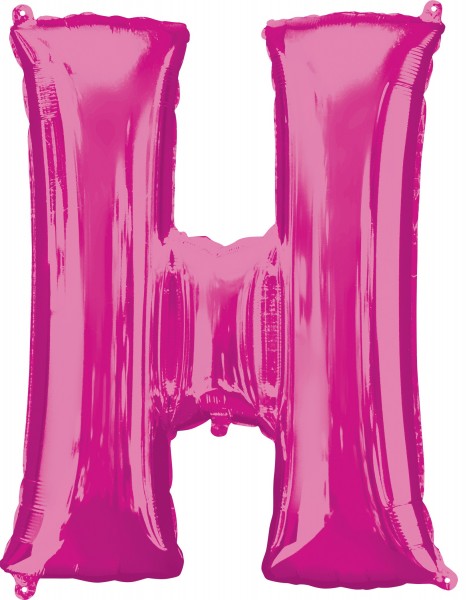 Palloncino foil lettera H rosa XL 86 centimetri