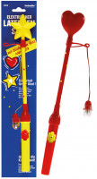 Lanternepind med blinkende hjerte eller stjerne 34cm