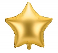 Oversigt: Gold Star Satin Folie Ballon 48cm