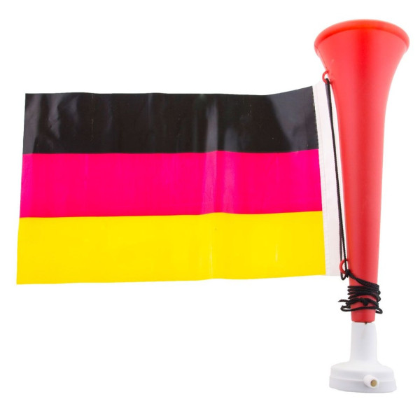 Bocina de ventilador de Alemania con bandera