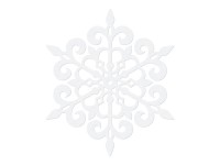 Widok: 10 białych płatków śniegu Lana 13 cm