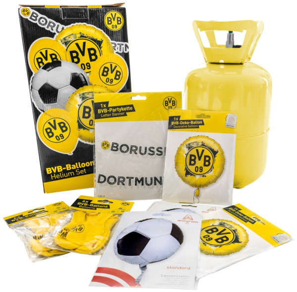 Borussia Dortmund Party-Set mit Heliumbehälter