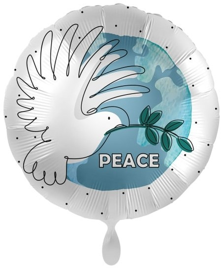 Dove of peace foil balloon 45cm