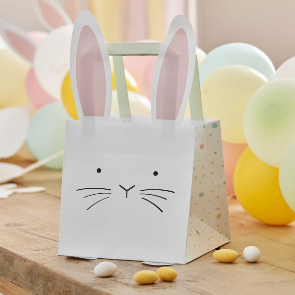 5 Easter bunnies gift bags 27cm x 17.5cm