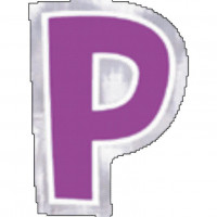 48 balloon stickers letter P