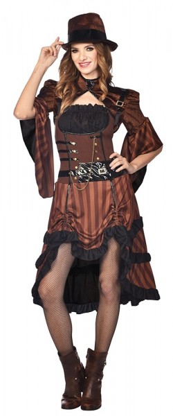 Szlachetny kostium damski w stylu steampunk