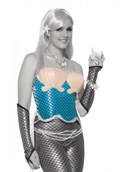 Blue mermaid corset