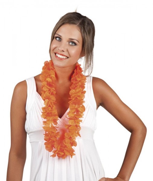 Orange Hawaiian Halsband Hoola Flower