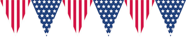 USA flagga vimpel kedja 360cm