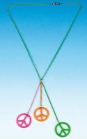 Colorful Necklace With Peace Sign