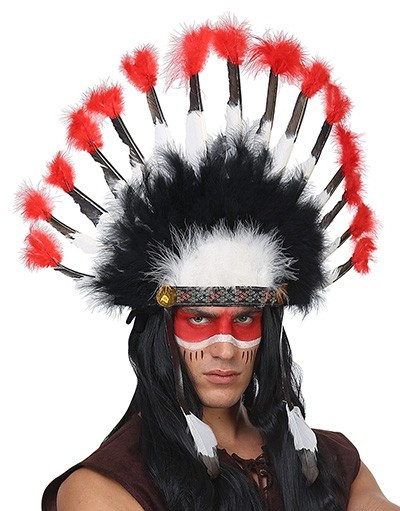 Imposanter Indianer Feder Kopfschmuck