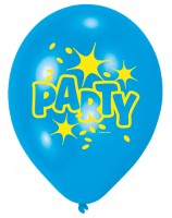 Vorschau: 6 Party Spaß Latexballons 23cm