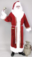 Preview: Velvety Santa Claus coat deluxe