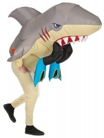 Preview: Inflatable shark attack costume for men