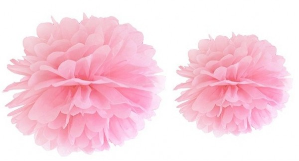 Pompon rosa chiaro 35 cm
