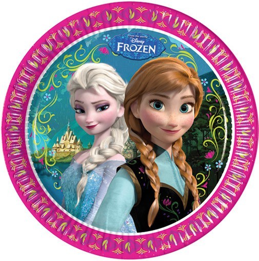 8 Frozen winter fairy tale paper plates 23cm