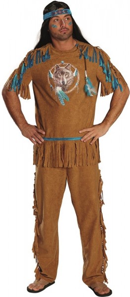Costume homme indien loup solitaire