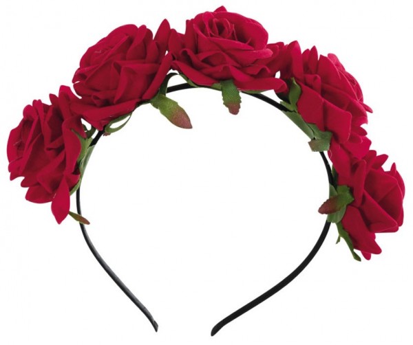 Rosina headband with roses