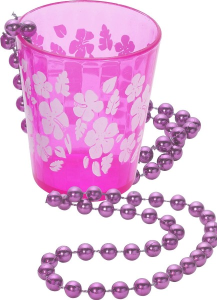 Perlenketten Schnapsglas Pink