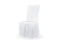 Preview: White chair cover with fold 107cm