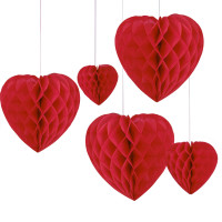 Vorschau: 5 Liebesgeflüster Herzform Wabenbälle
