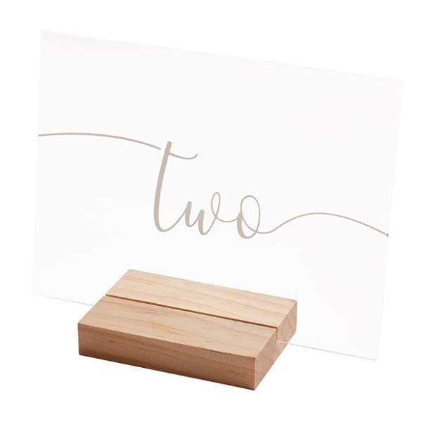 12 wooden table numbers 20cm wide x 15cm