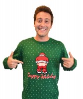Santa shows you Christmas sweater