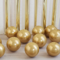 Vorschau: 40 Eco Latexballons Gold Chrome