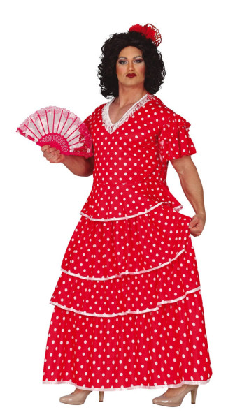 Disfraz de bailarina flamenca parodia para hombre.