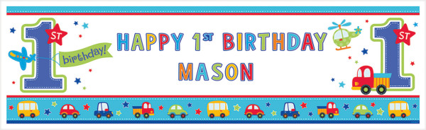 Banner de cumpleaños dulce para niño, colorido, 160x50,8 cm
