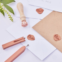 Preview: Wax candle seal stamp love rose gold