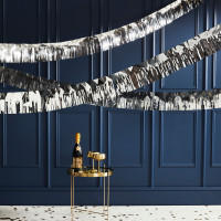 Silver Pop the Bubbly Fringe Garland 5m