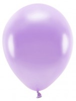 10 eco metallic balloons purple 26cm