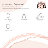 Vorschau: 5 Heliumballons in der Box mixed Golden & Pink Hearts