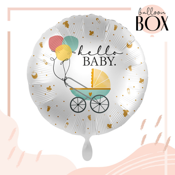 Heliumballon in der Box Baby Buggy
