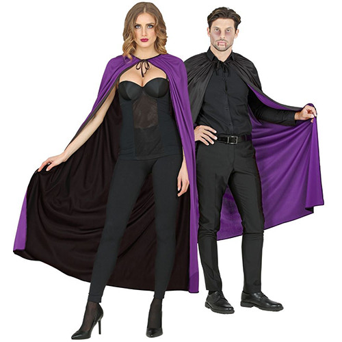 Reversible cape black-purple for adults