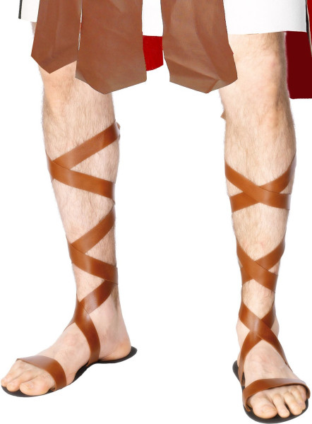 Brązowe sandały rzymskie