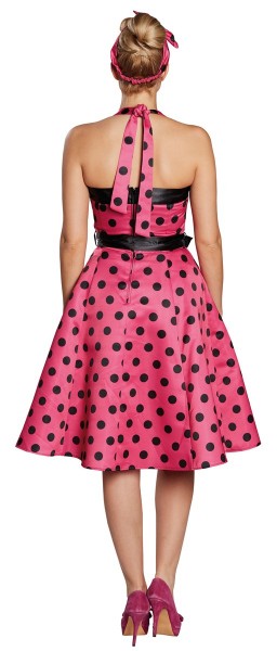 Dotted women's dress pink 2