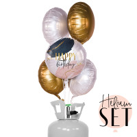 Vorschau: Modern Birthday Vibes Ballonbouquet-Set mit Heliumbehälter