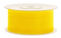 Preview: 25m chiffon ribbon lemon yellow